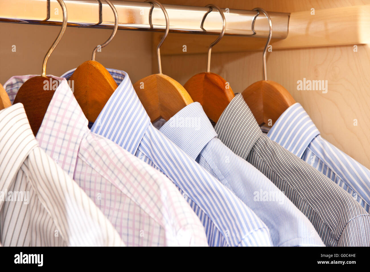 hanging shirts Stock Photo
