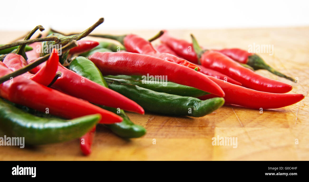 very hot chilies Stock Photo