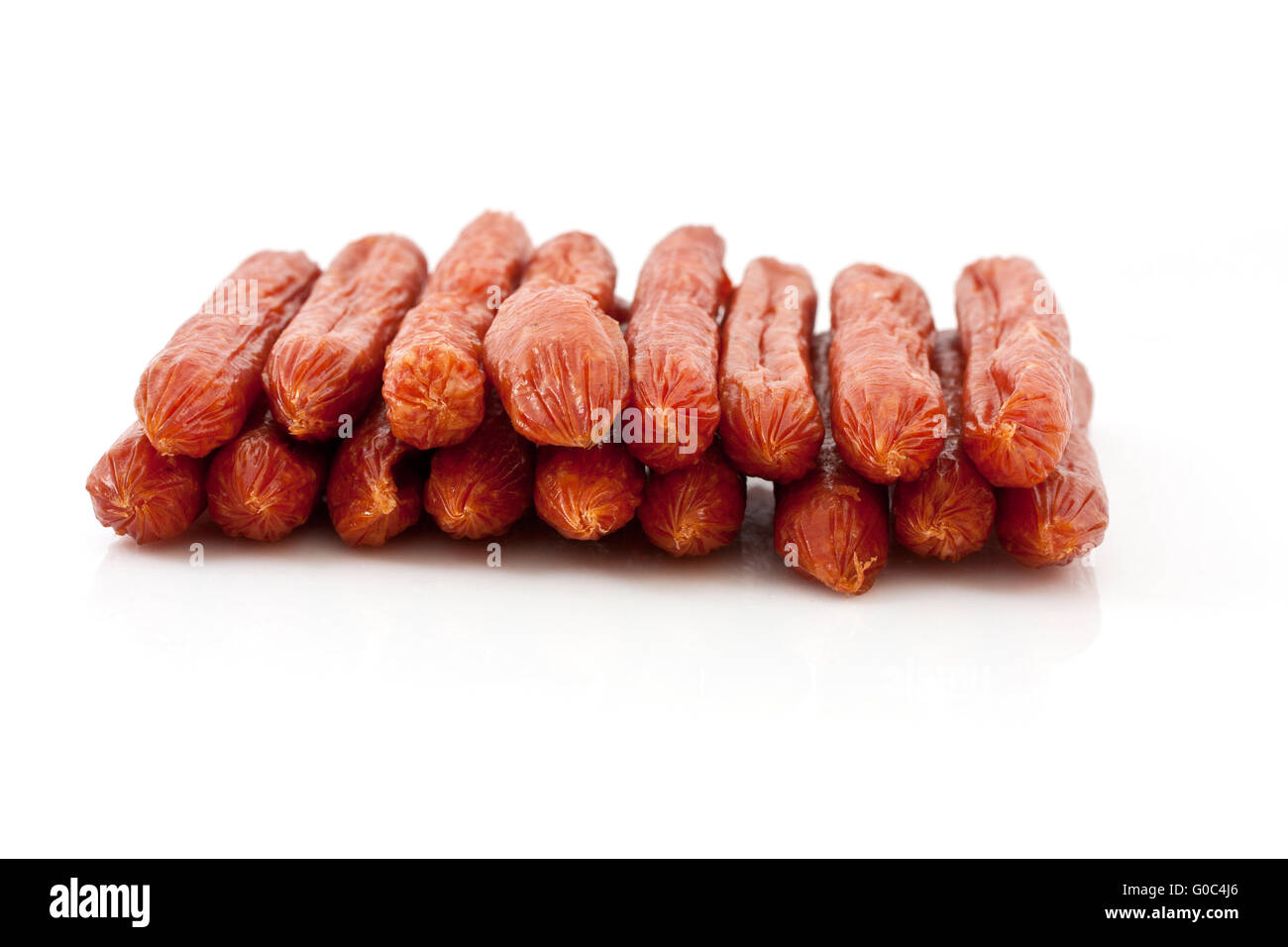 stacked salami Stock Photo