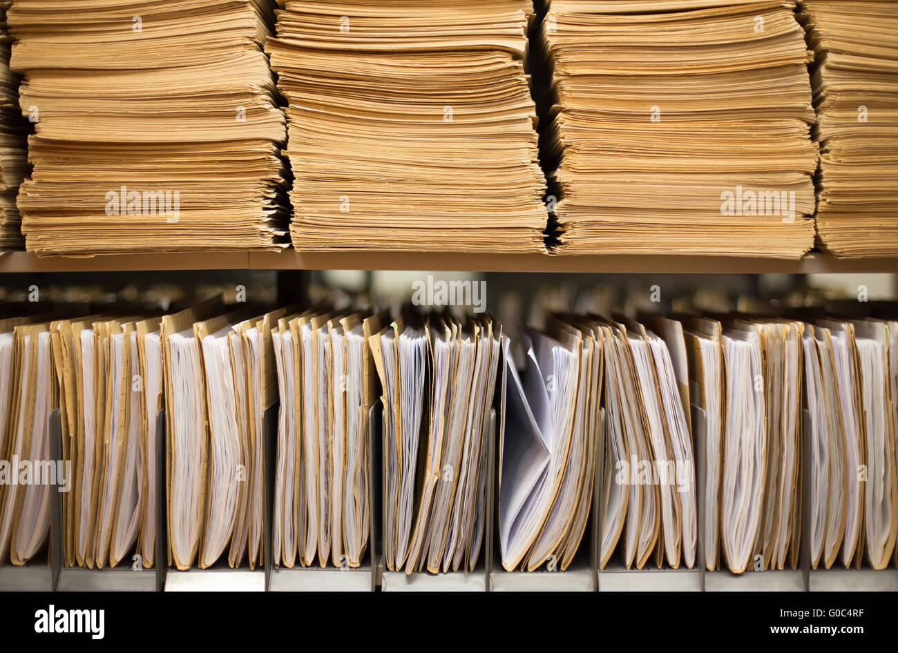 Old Folder With Documents Stock Photos & Old Folder With Documents