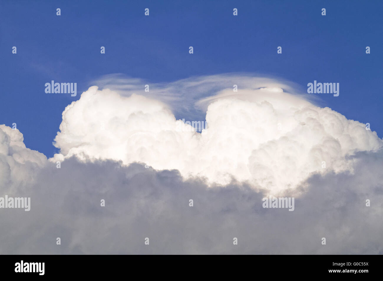Blue sky background with white clouds - background Stock Photo - Alamy