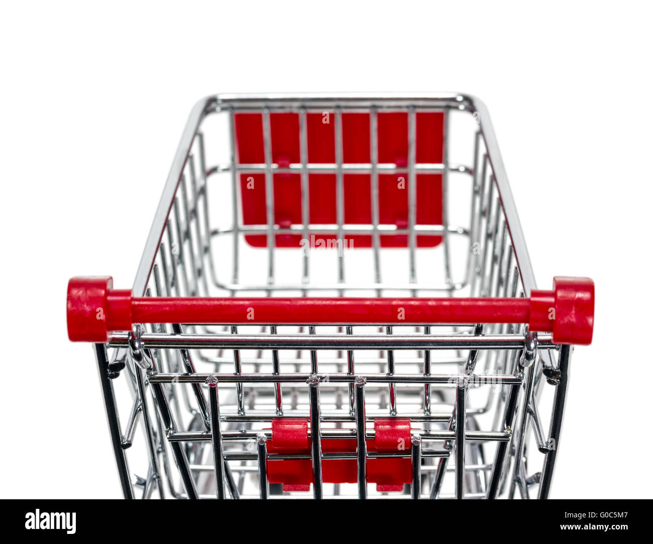 Empty shopping cart isolated on white background Stock Photo - Alamy
