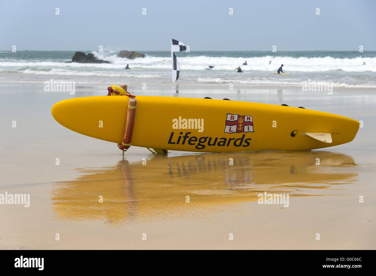 Surfboard Lifeguard Stock Photo - Alamy