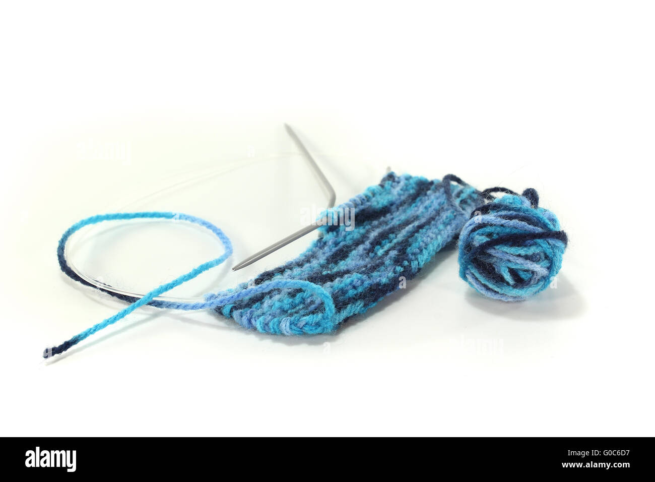 piece of knitting Stock Photo