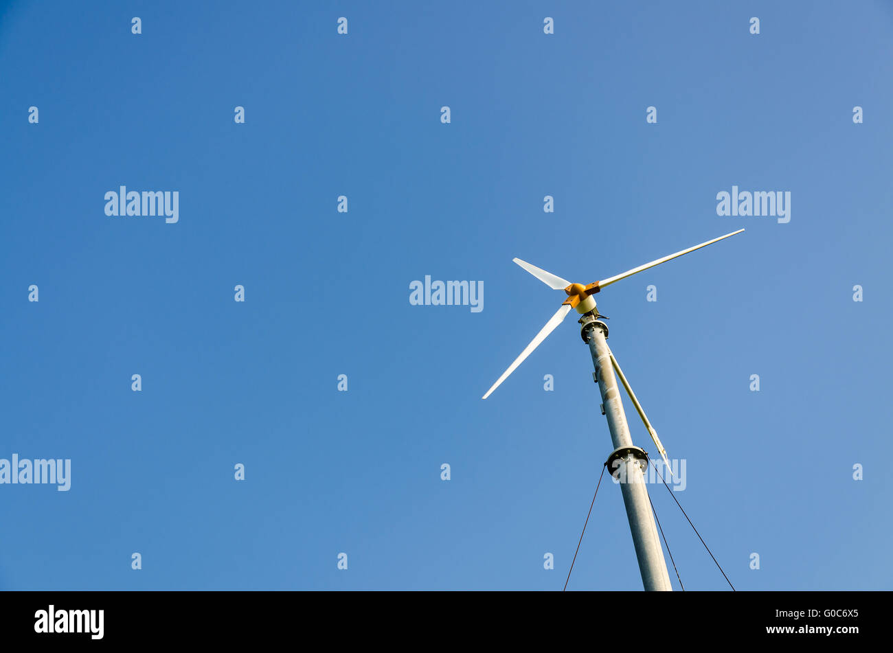 Wind turbines with blue sky Stock Photo - Alamy