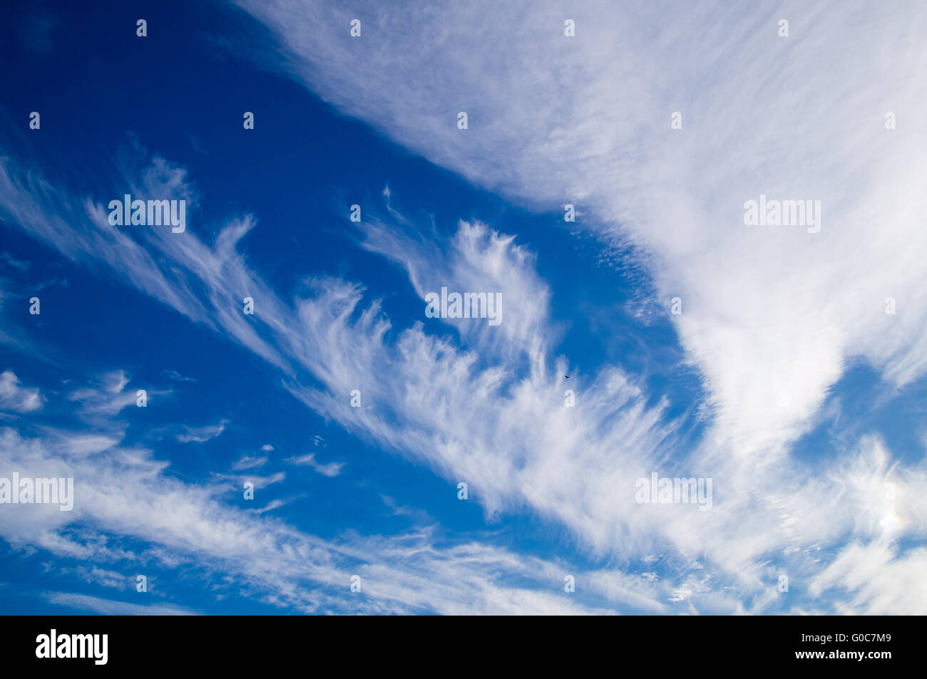 Strange cloud formations Stock Photo