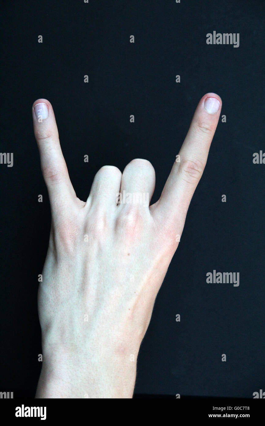 Devil Horns Gesture, Metal Sign Stock Photo Alamy