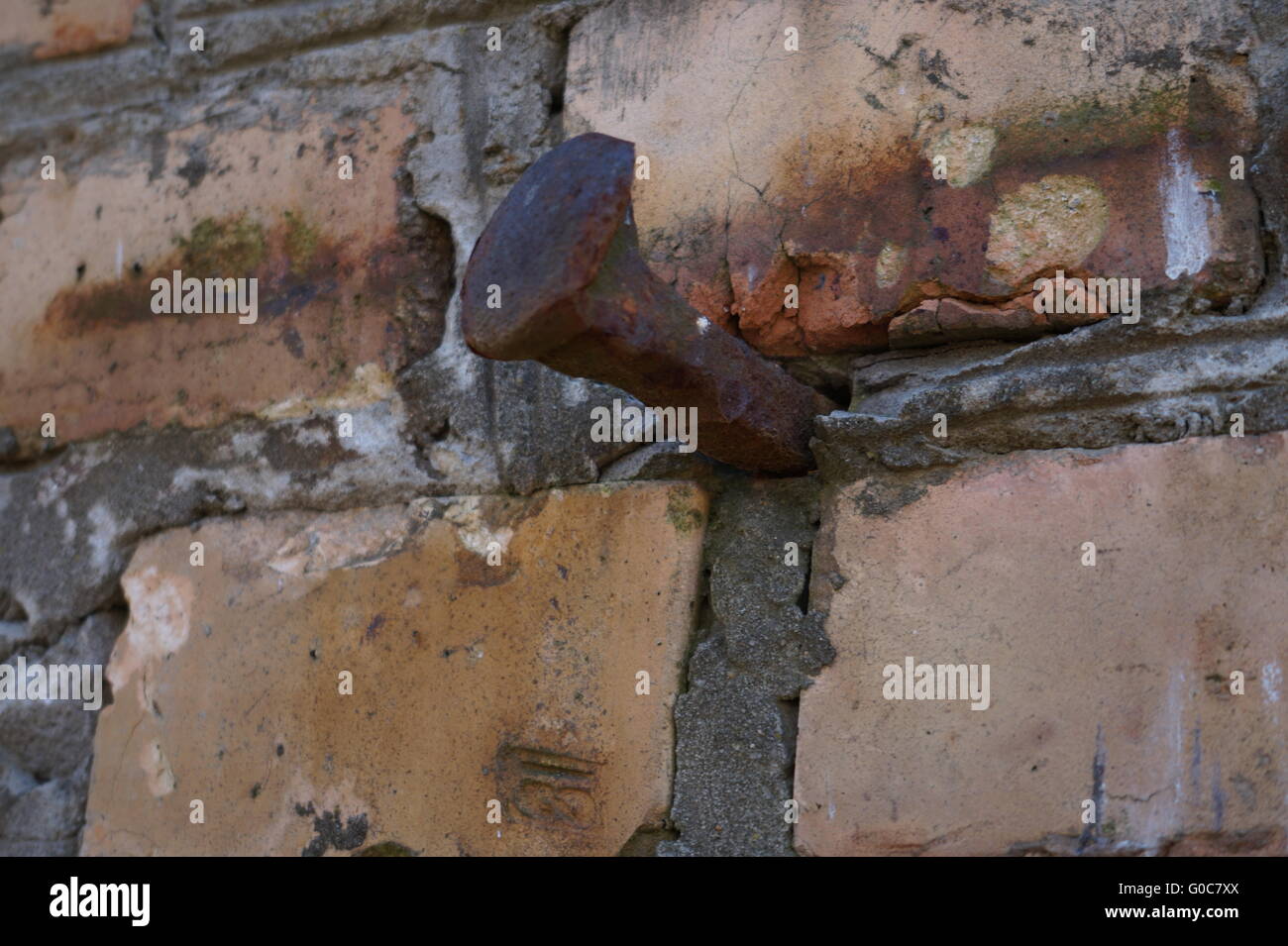 Background of old vintage brick wall Stock Photo - Alamy