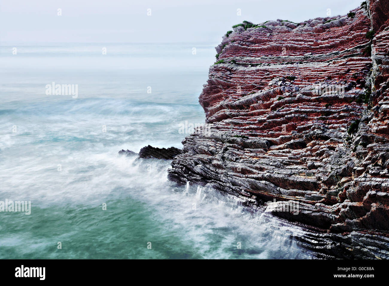 cliff of Zumaia, Basque Country, Spain Stock Photo