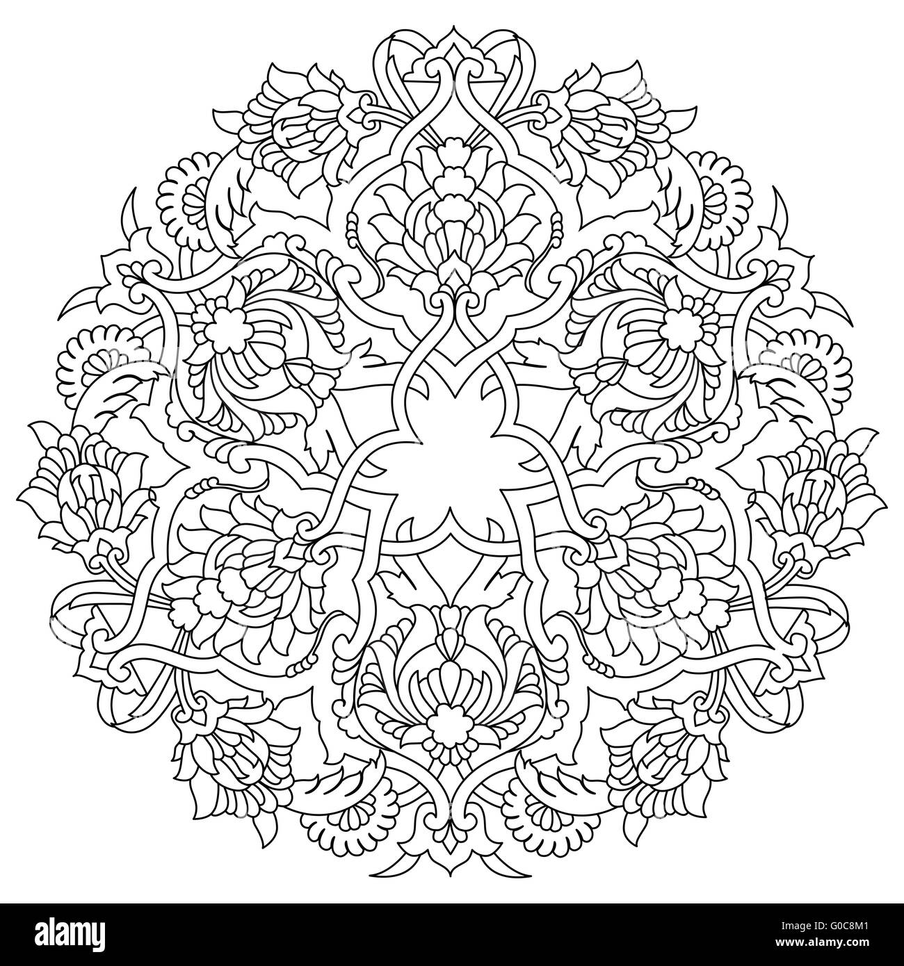 lines artistic ottoman pattern series fifty five Stock Photo