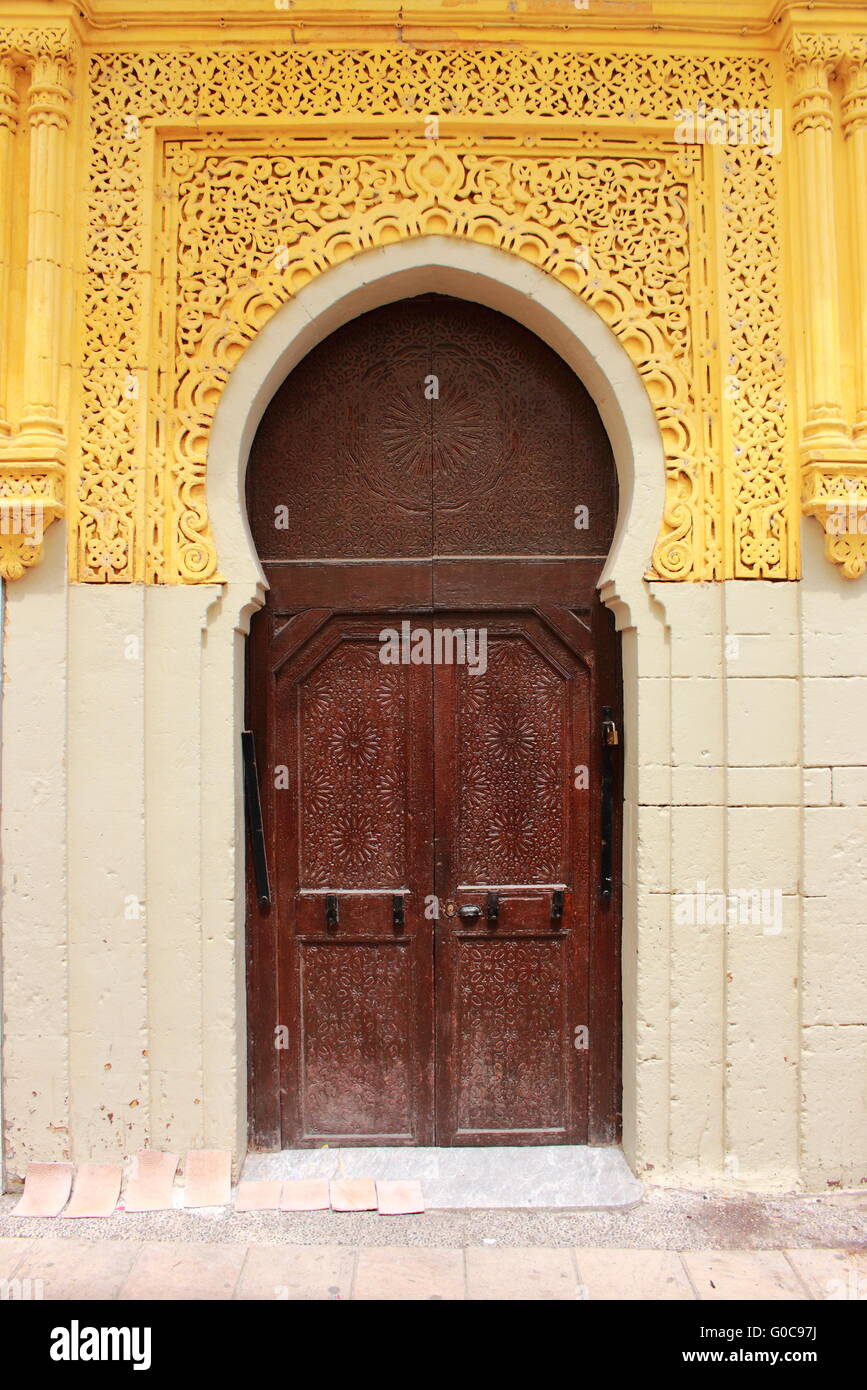 Arabic oriental styled door in Rabat Stock Photo