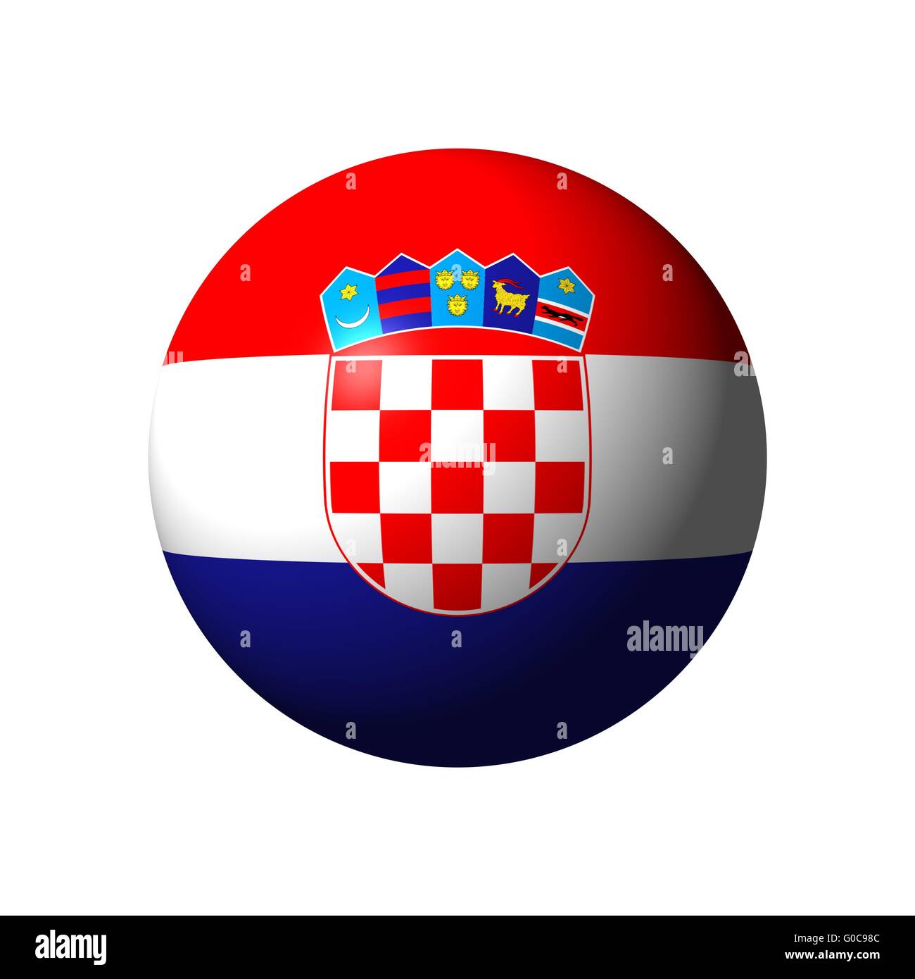 Sphere with flag of Croatia nation Stock Photo