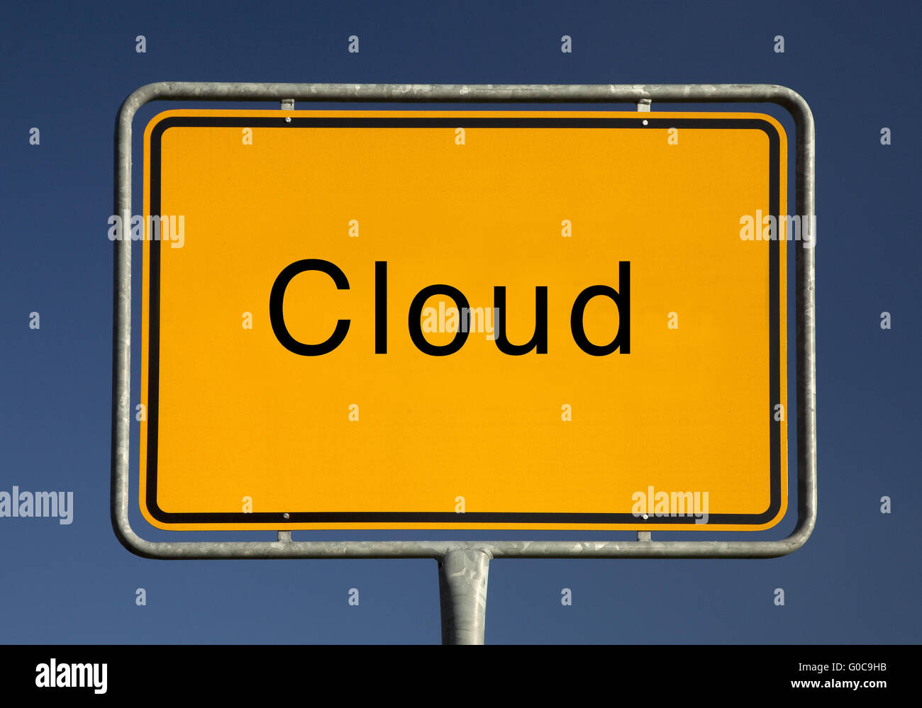 Town sign cloud, symbolic foto Stock Photo - Alamy