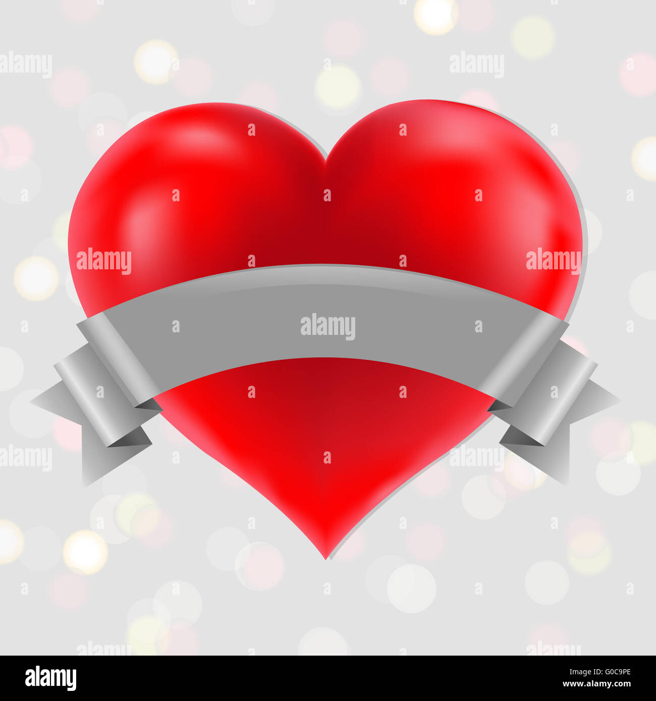 Heart With Bokeh Background Stock Photo