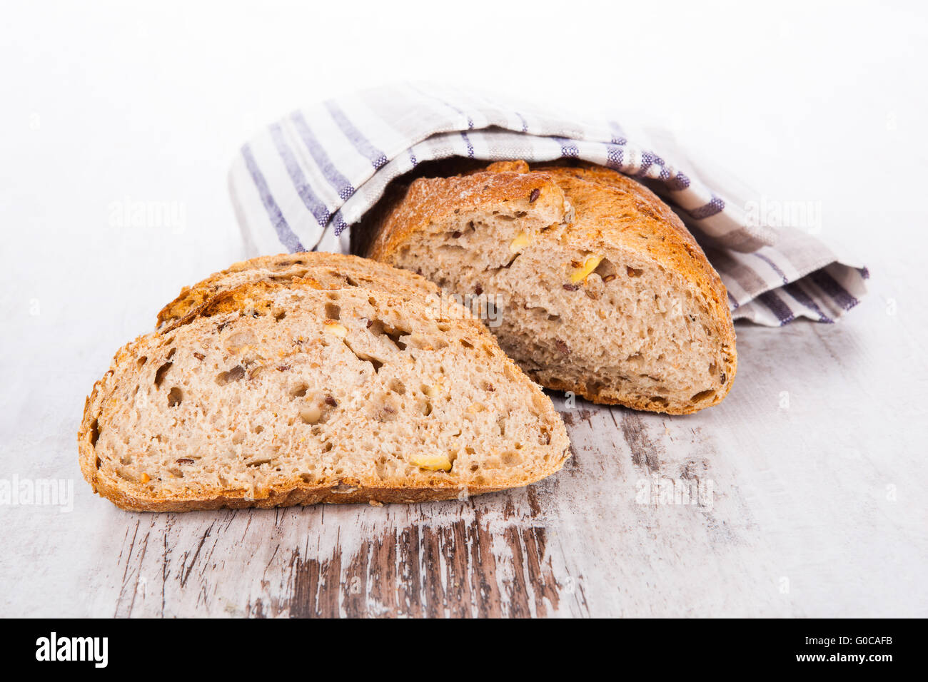 Bright bread still life, french country style Stock Photo - Alamy