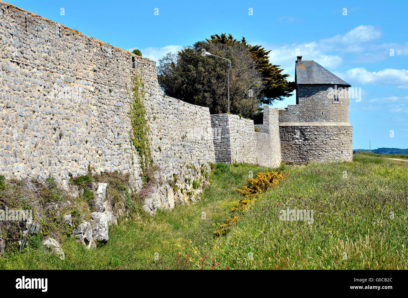 Ramparts of the citadel of Port-Louis in the Morbihan department in Brittany in north-western France Stock Photo