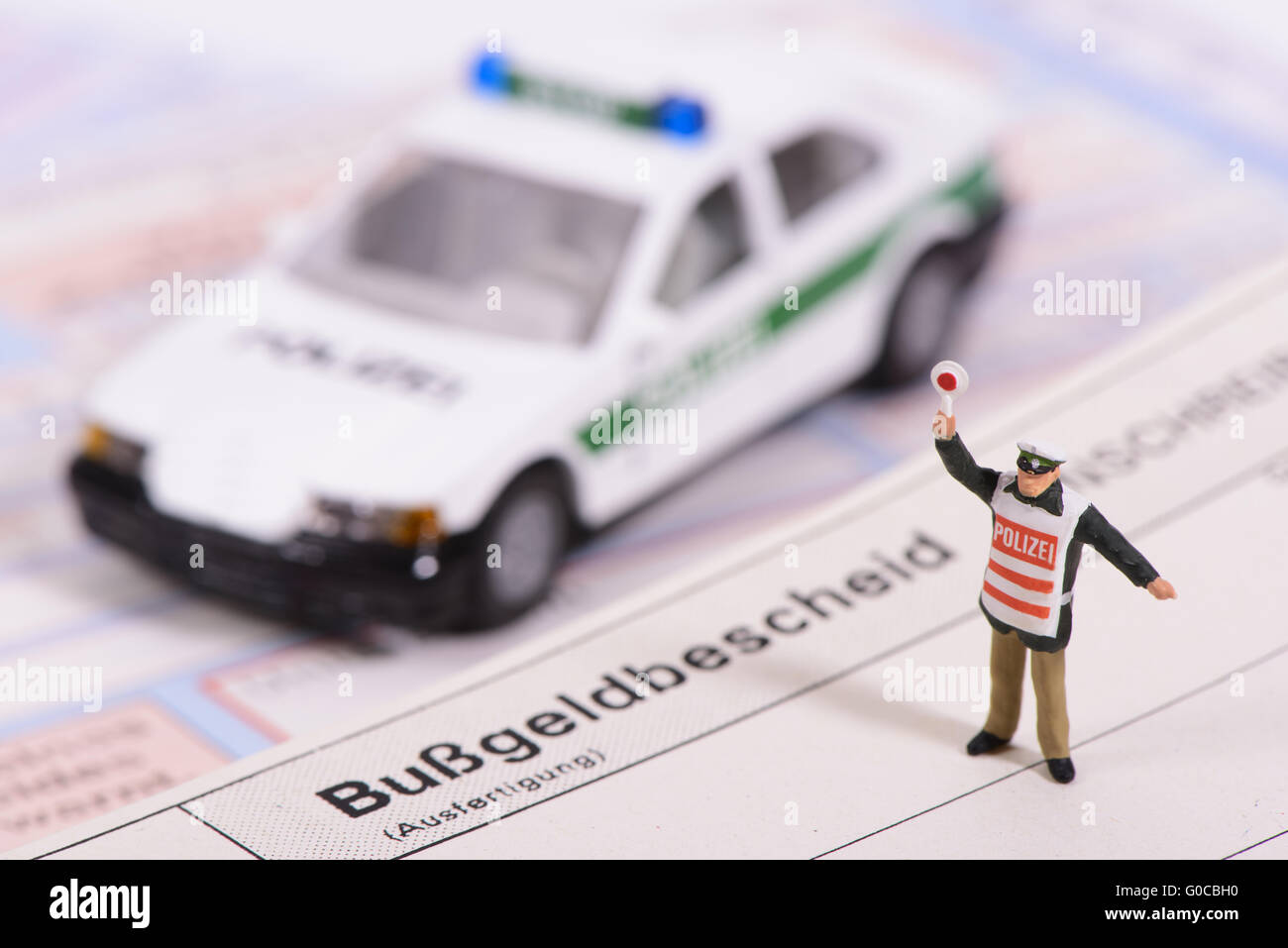 traffic ticket from german police Stock Photo
