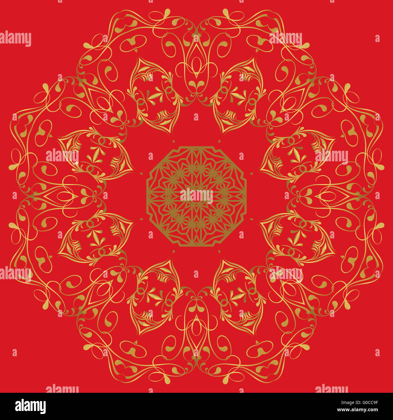 circular abstract pattern in Arabic Stock Photo - Alamy