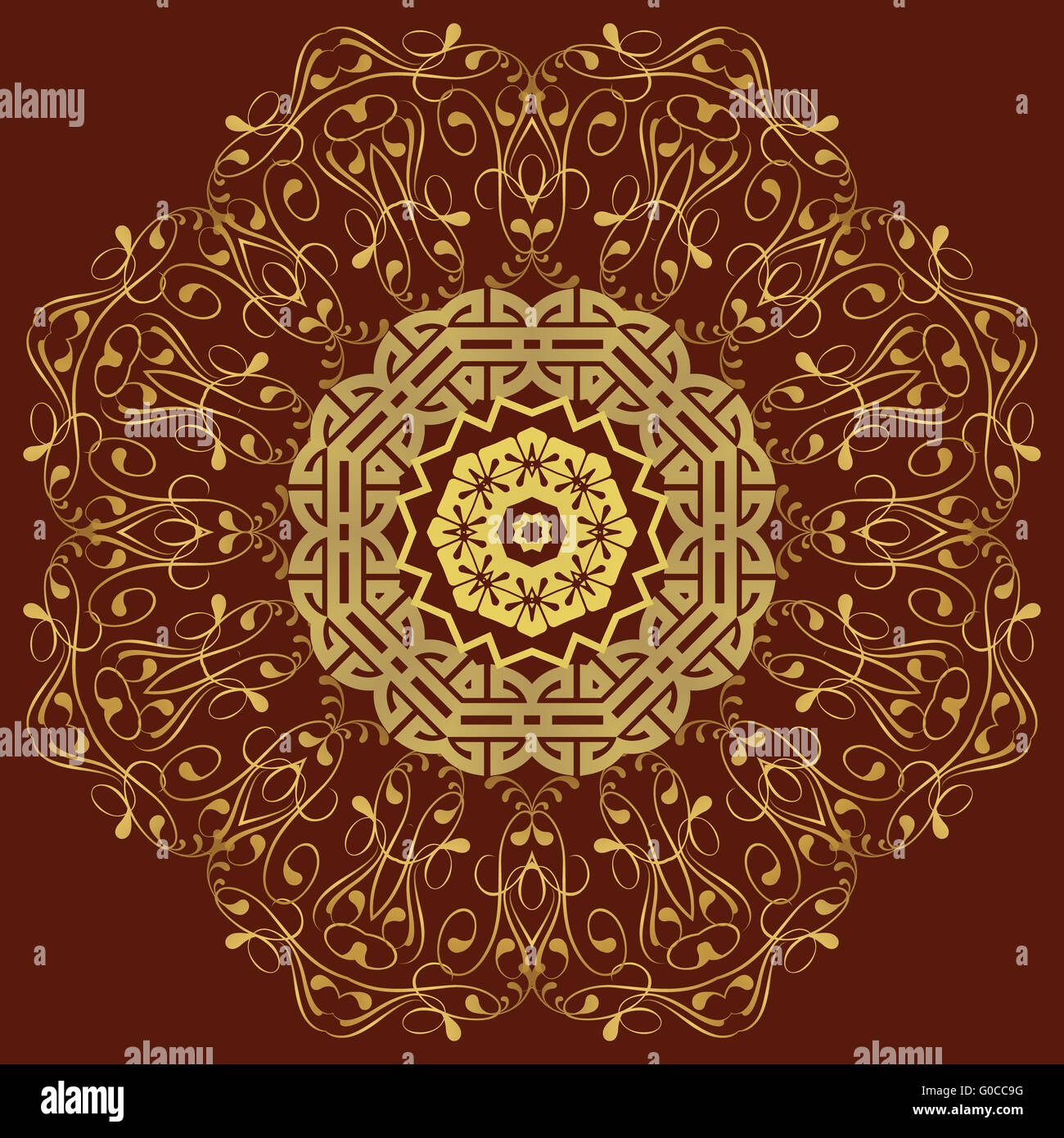 Persian art mandala vector hi-res stock photography and images - Alamy