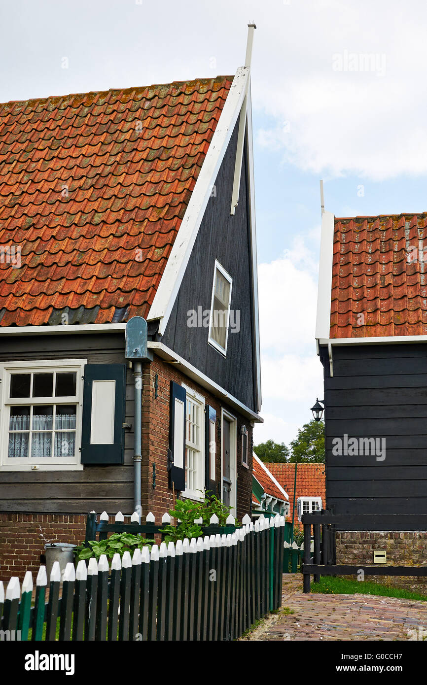 Houses on Marken, North-Holland, The Netherlands Stock Photo