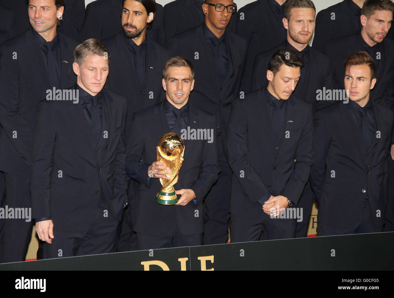 National Team Germany with World Champions Cup Stock Photo