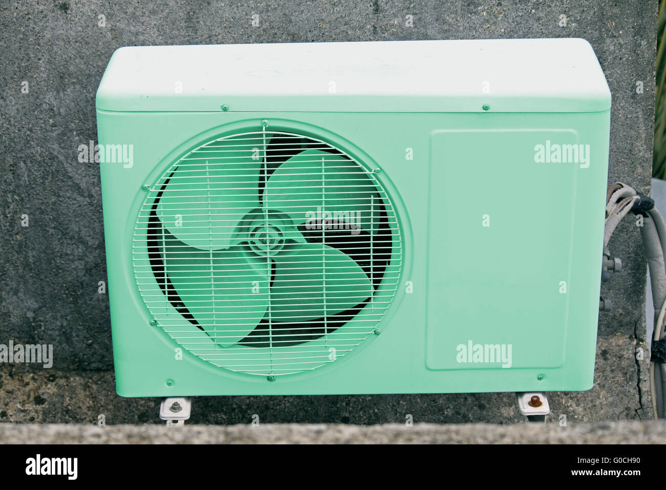 air conditioner outside compressor and condenser unit Stock Photo Alamy