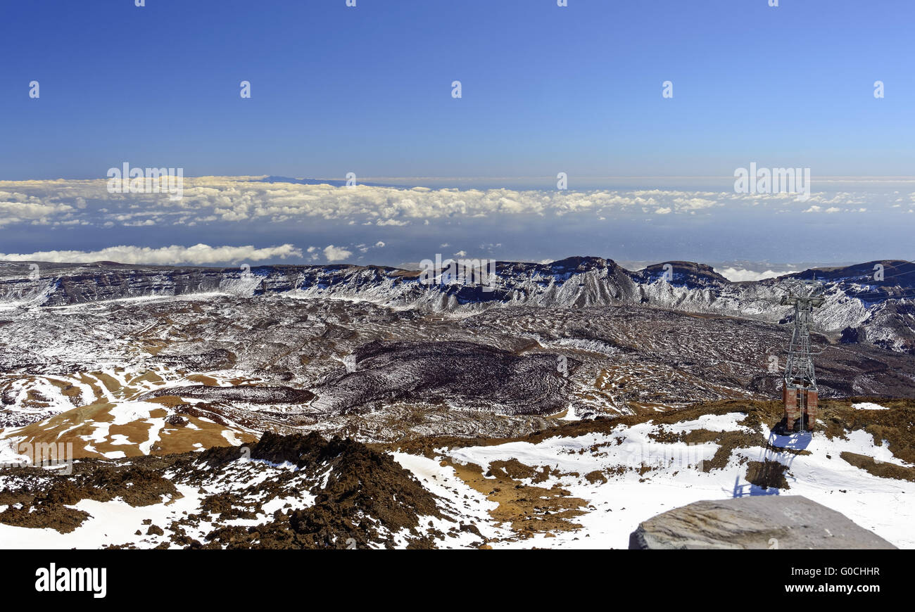 Teide Crater Landscape - Tenerife Stock Photo