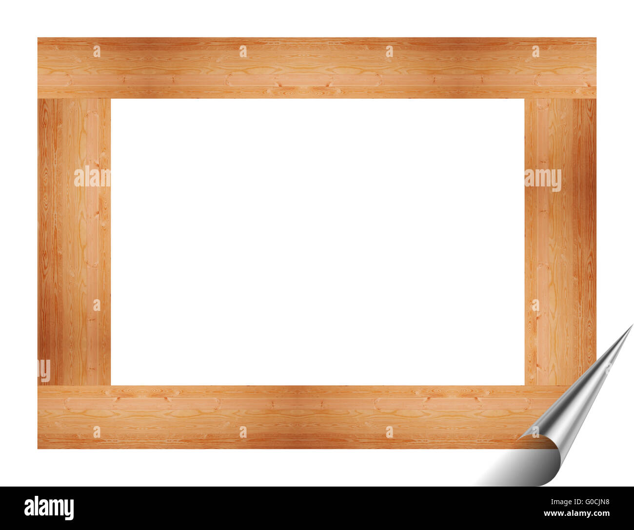 Wooden frame for pictures and paintings Stock Photo