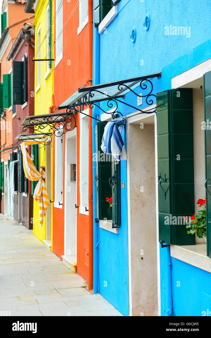 Colorful Homes in Burano Italy outside of Venice Stock Photo - Alamy