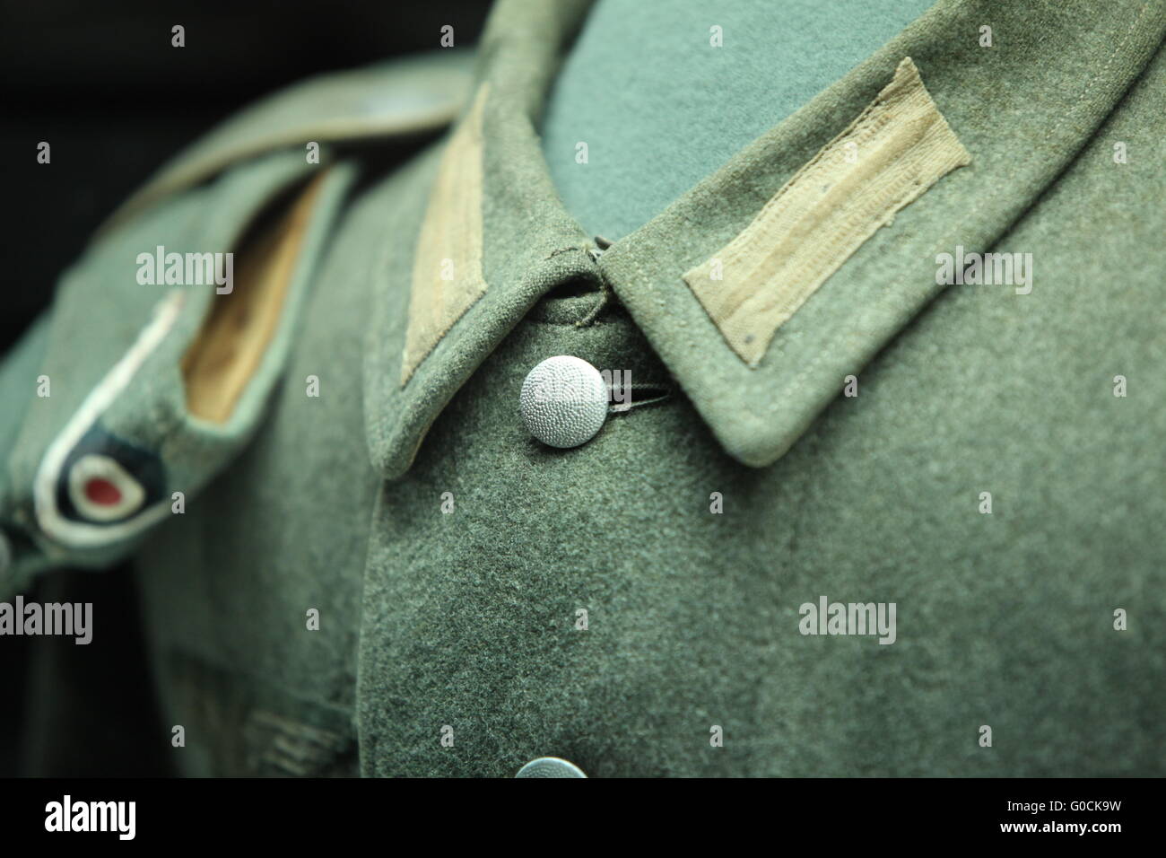button on a soldier's uniform Stock Photo