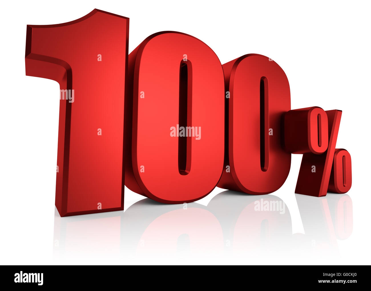 Red 100 Percent Stock Photo
