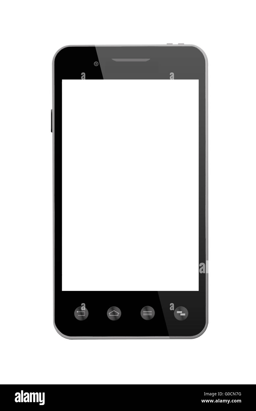 modern smart-phone isolated on the white backgroun Stock Photo