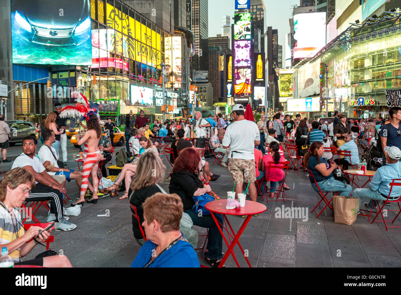 The busy streets of Times Square Stock Photo