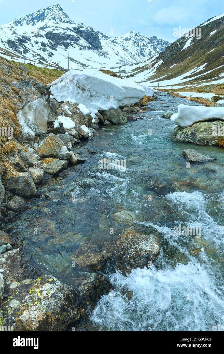 Summer mountain landscape (Fluela Pass, Switzerland Stock Photo - Alamy