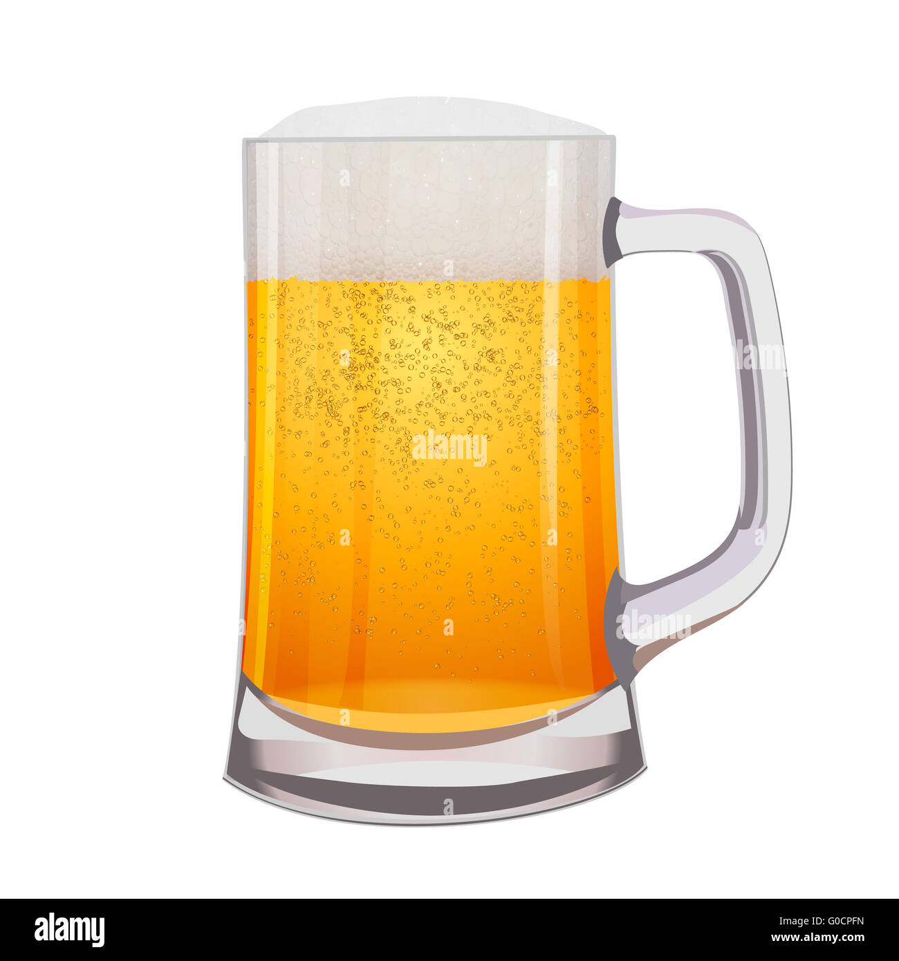 Excellent Isolated mug of beer.  illustration Stock Photo