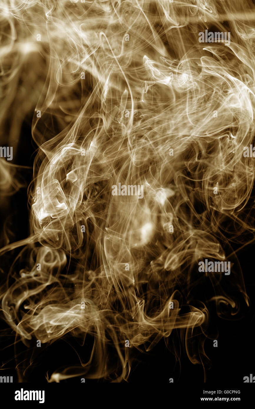 Beautiful smoke on the black background macro photo Stock Photo Alamy