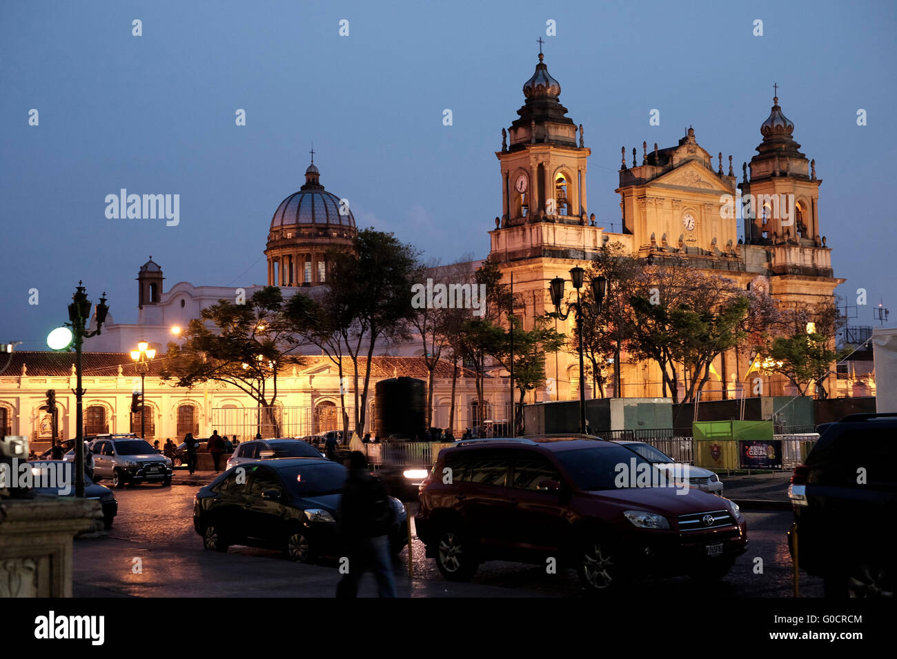 View of the Metropolitan Cathedral of Guatemala City ( Catedral Metropolitana ) which incorporates baroque and classical elements located in Parque Central, Guatemala City capital of Guatemala Stock Photo