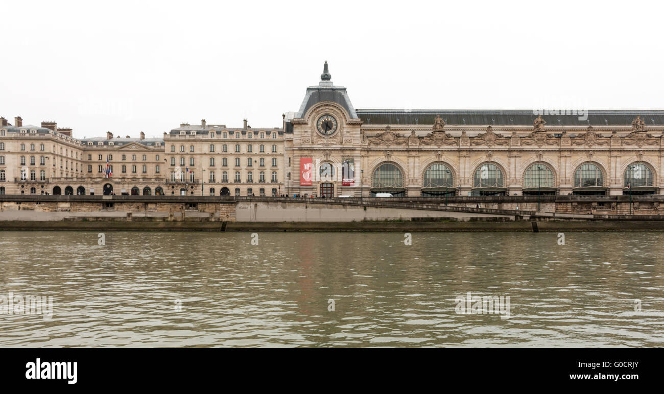 Orsay Museum (Musée d'Orsay), a museum on left bank of river Seine. Paris, France. Stock Photo