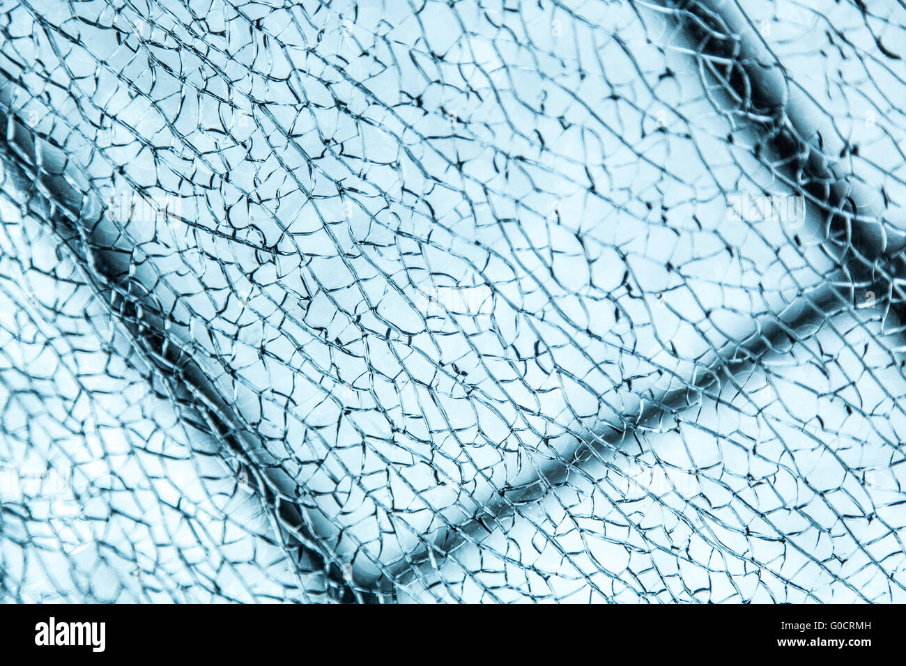 broken safety glass, window Stock Photo Alamy