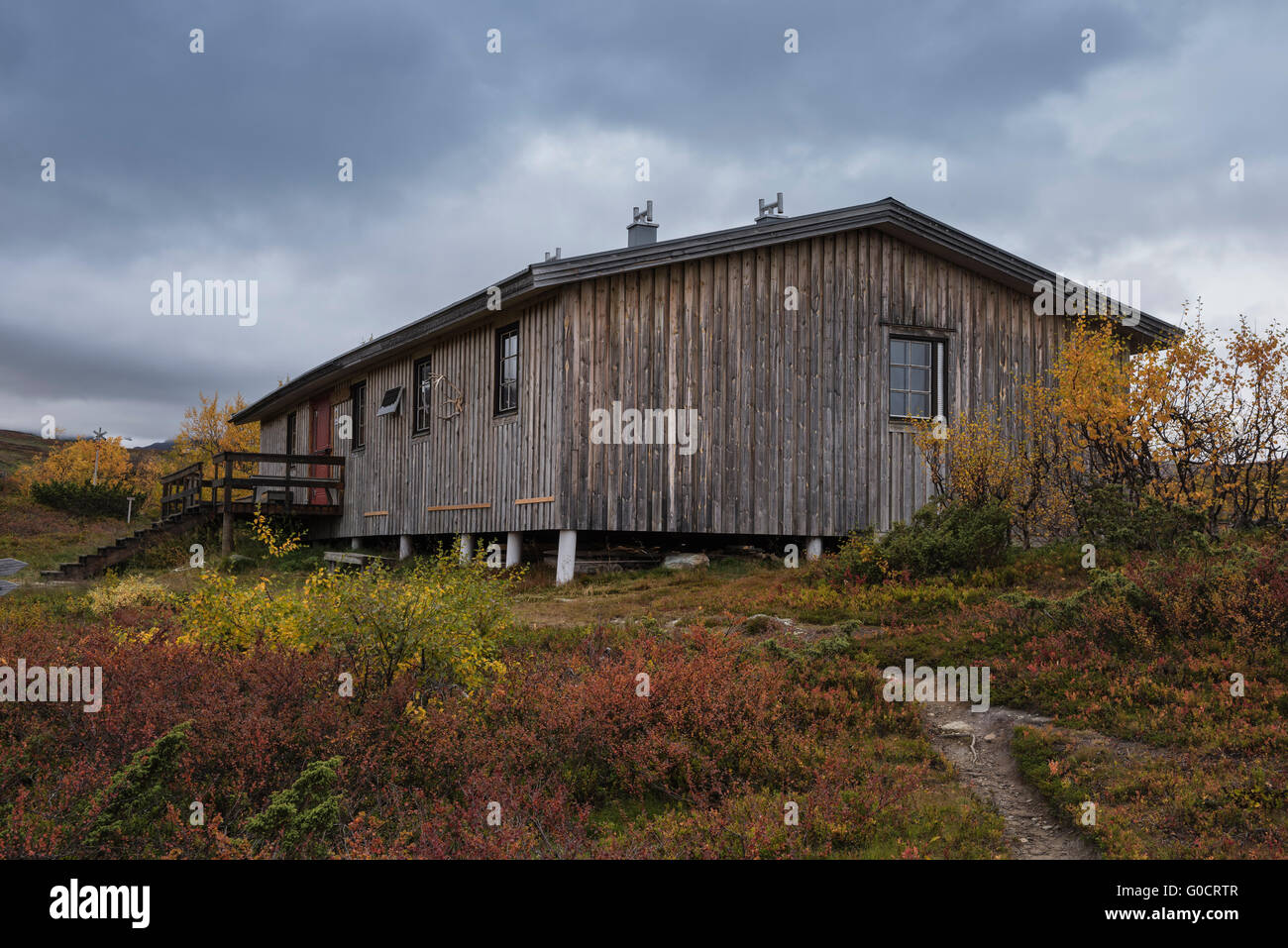 Syter hut, Kungsleden trail, Lapland, Sweden Stock Photo