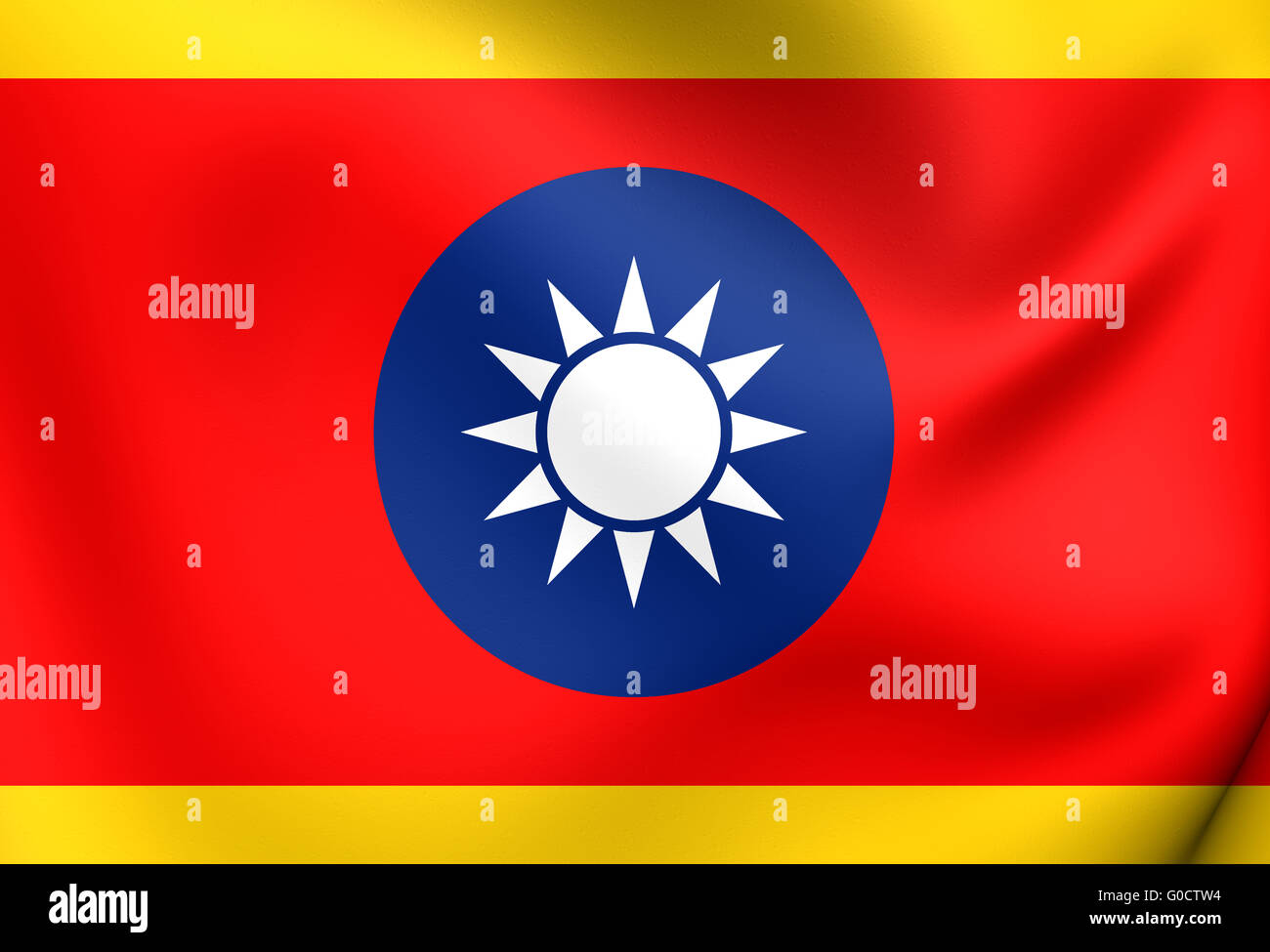 Vice President of the Republic of China Standard. Close Up. Stock Photo