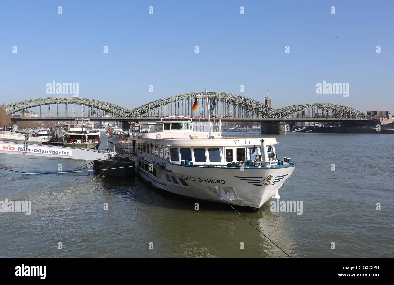 Cologne Rhine Bridge A 4 Stock Photo