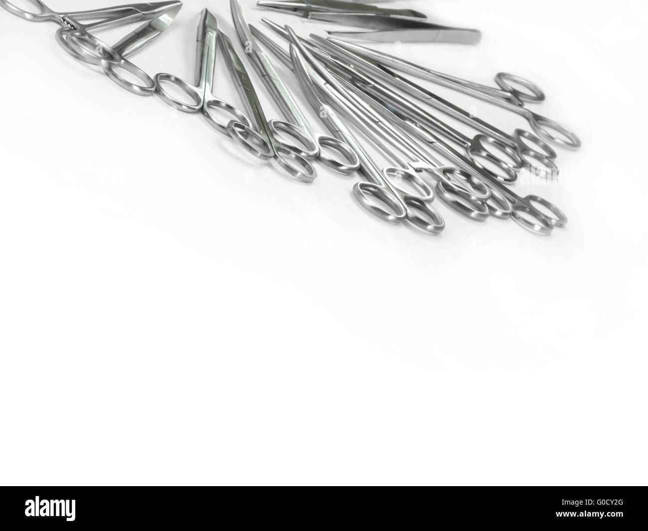 surgical instruments arranged in a pattern 4 Stock Photo - Alamy