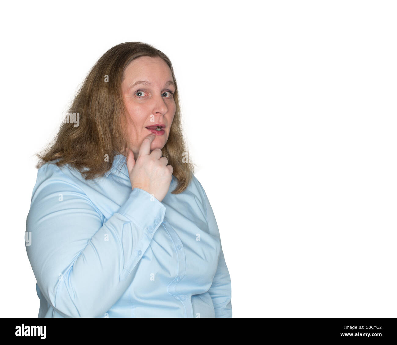 Pensive business woman Stock Photo