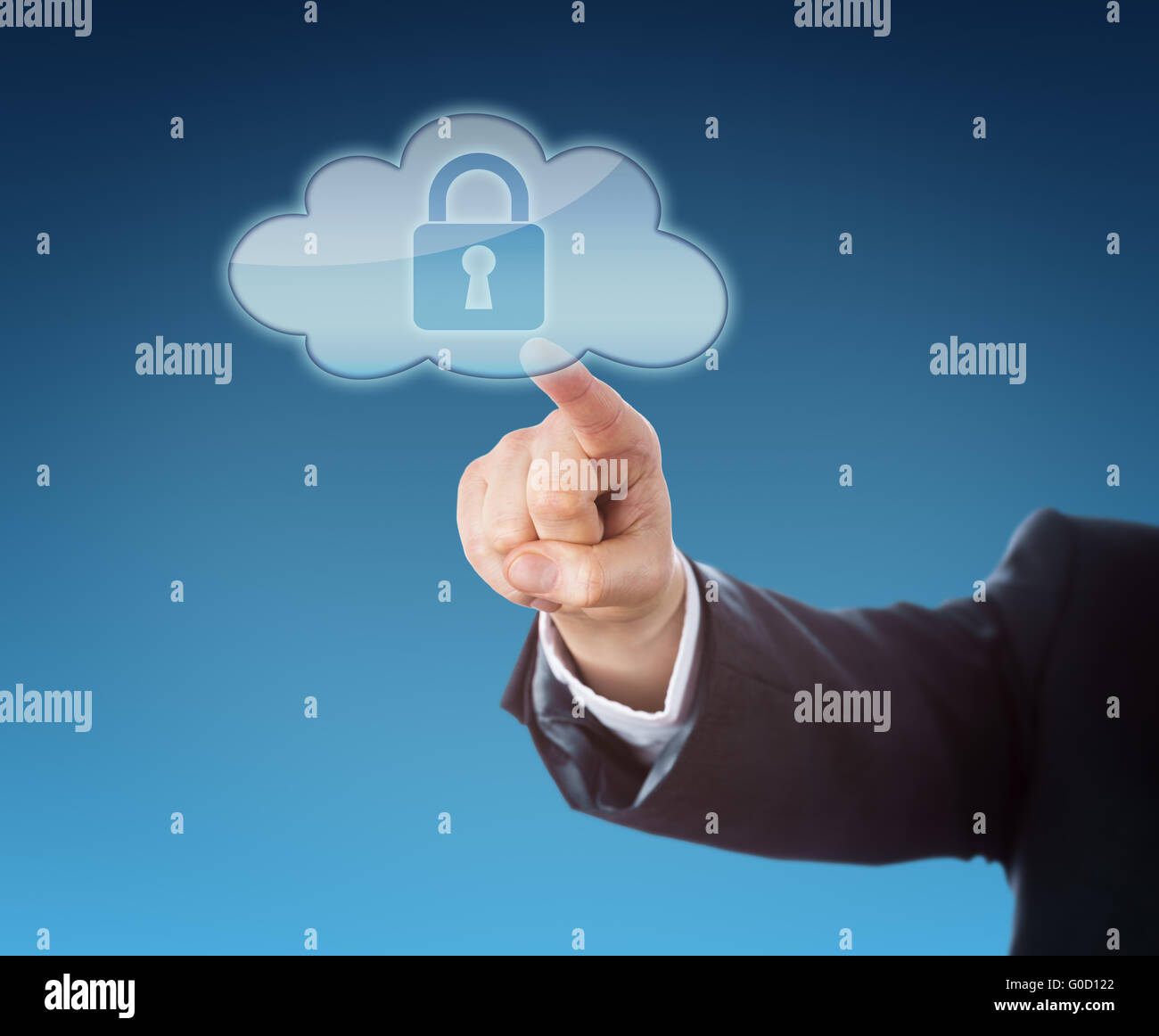 Login security software finger lock hires stock photography and images