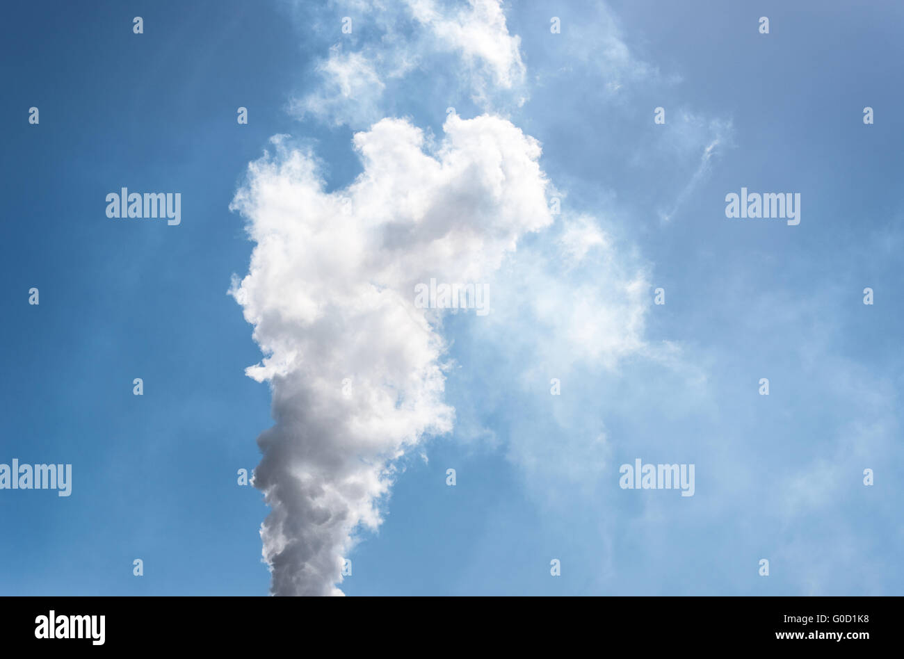 steam coming out of chimney Stock Photo