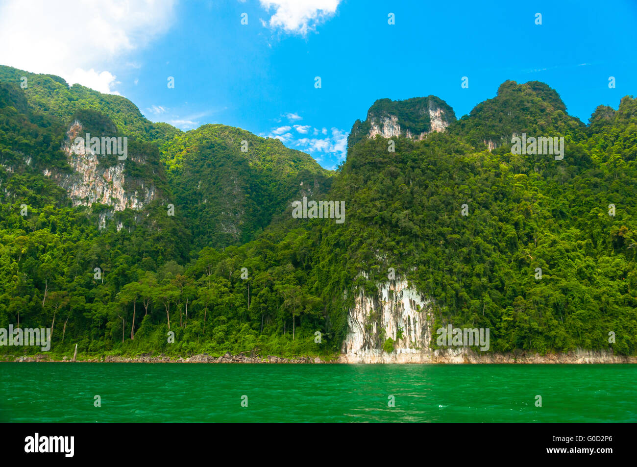 Landscape of lake and mountains Stock Photo - Alamy