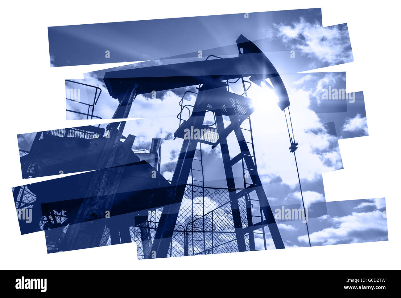 Pump jack abstract composition background Stock Photo - Alamy