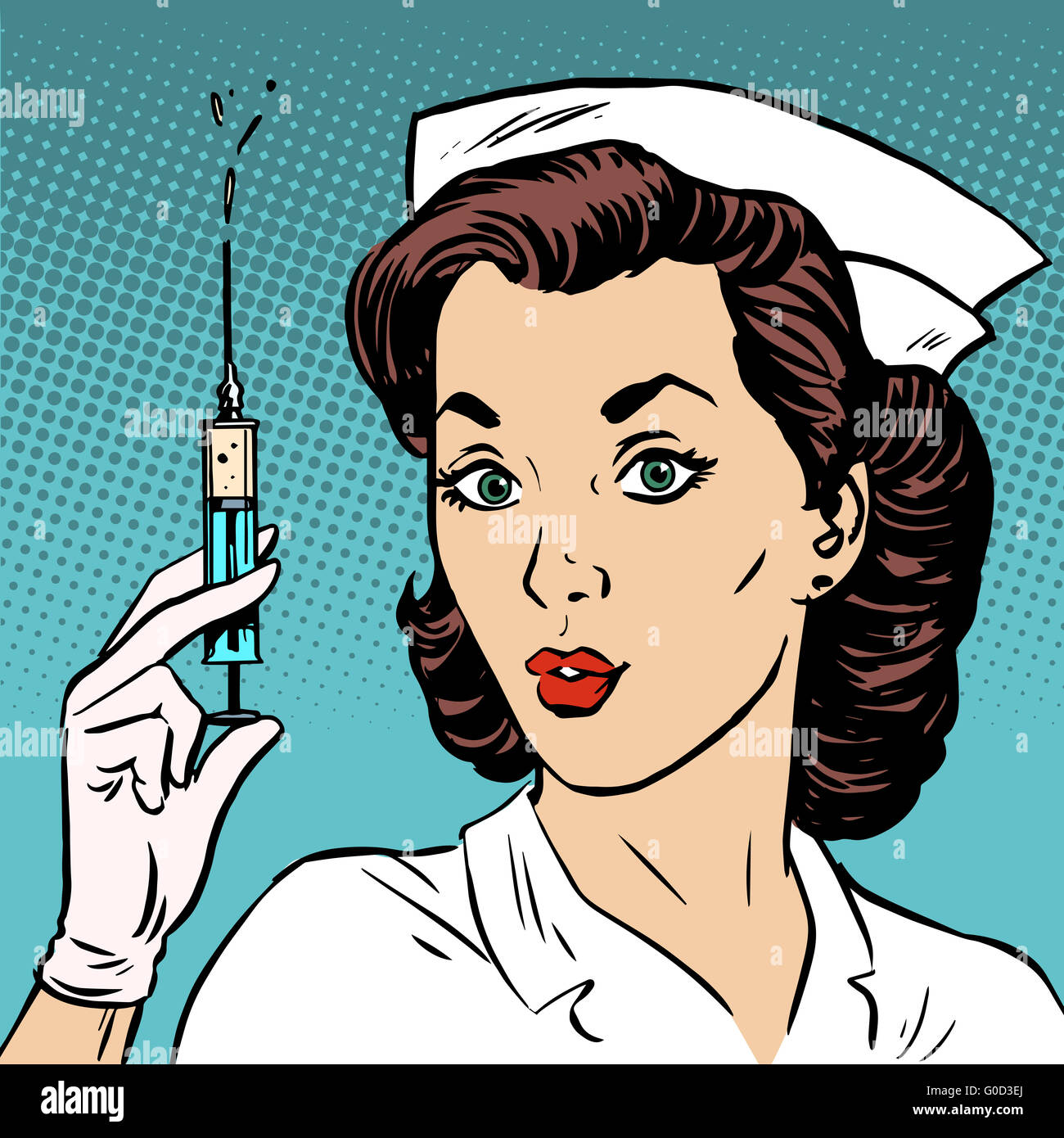 Retro nurse injection hi-res stock photography and images - Alamy