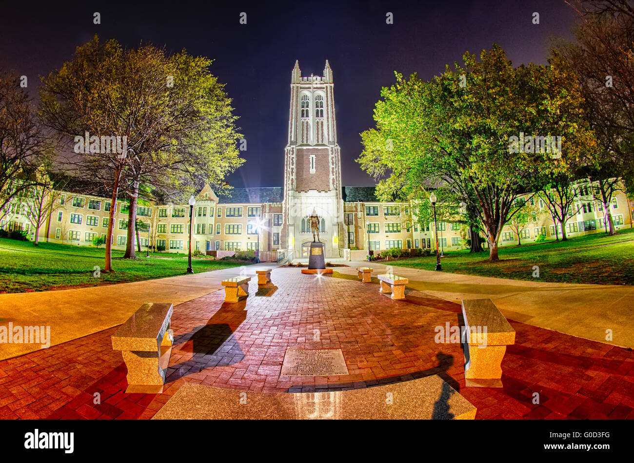 topeka kansas downtown at night Stock Photo